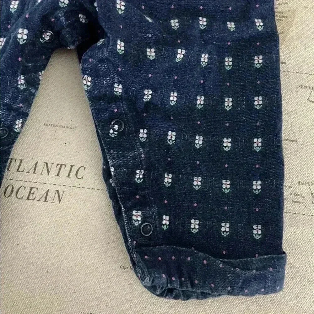 VTG Osh Kosh Overalls 24 Mo Woven Floral